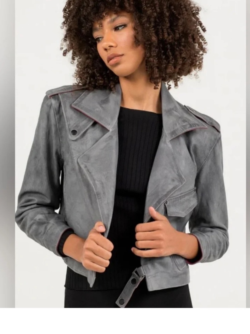 Aleeza Paris Brett leather jacket small